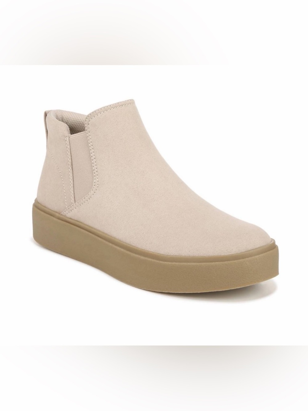 Dr. Scholl's Madison Slip-On Boot in Cream Tan size 7.5 Casual Comfort Easy